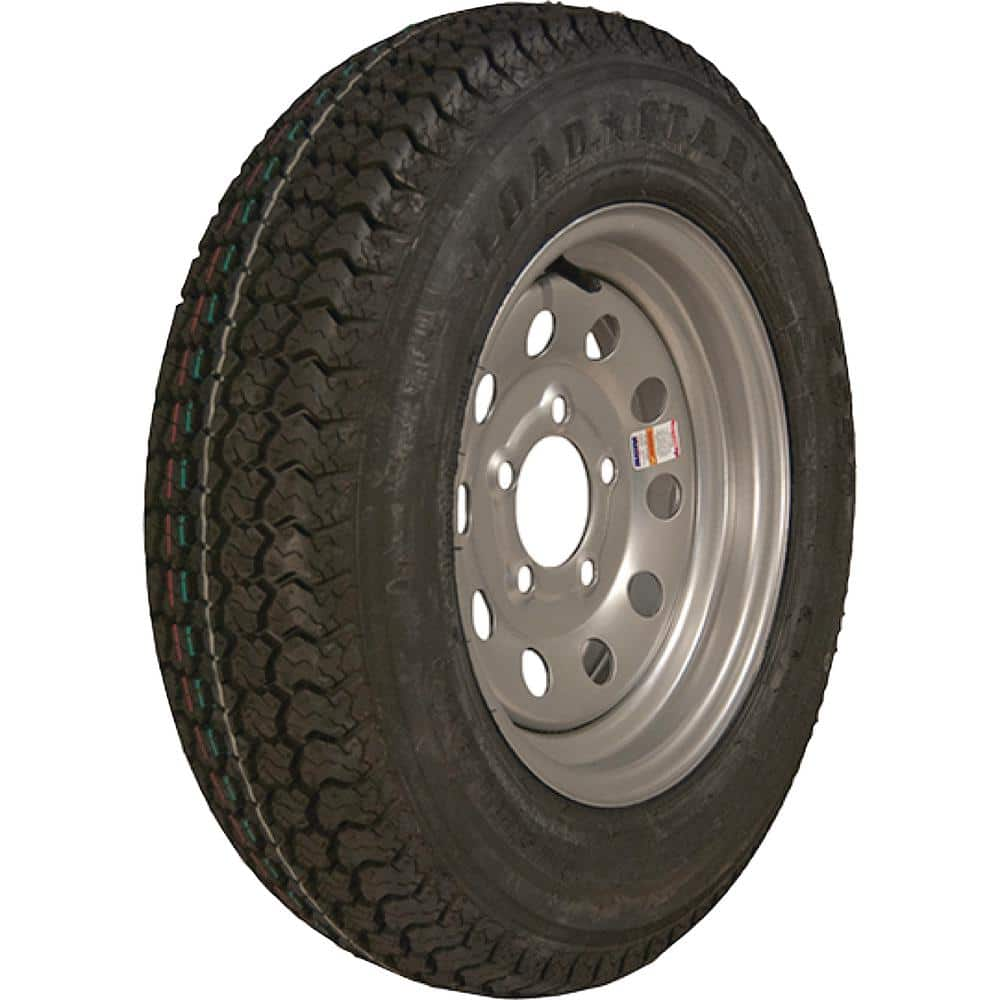 Loadstar ST175/80D-13 K550 BIAS 1360 lb. Load Capacity Silver 13 in. Bias Tire and Wheel Assembly 3S145