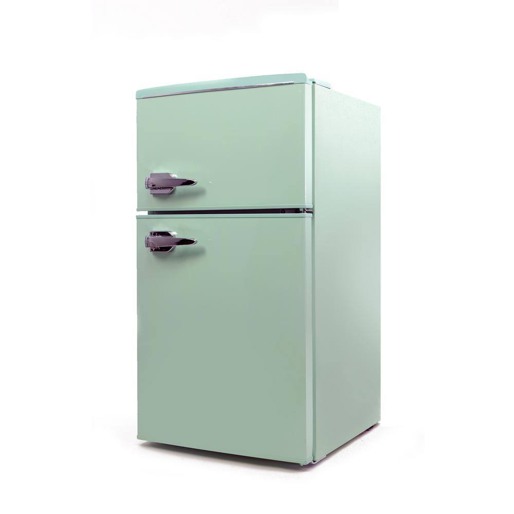 Avanti 3.0 cu. ft. Retro 2 Door Mini Fridge in Green with Freezer RMRT30X7G-IS