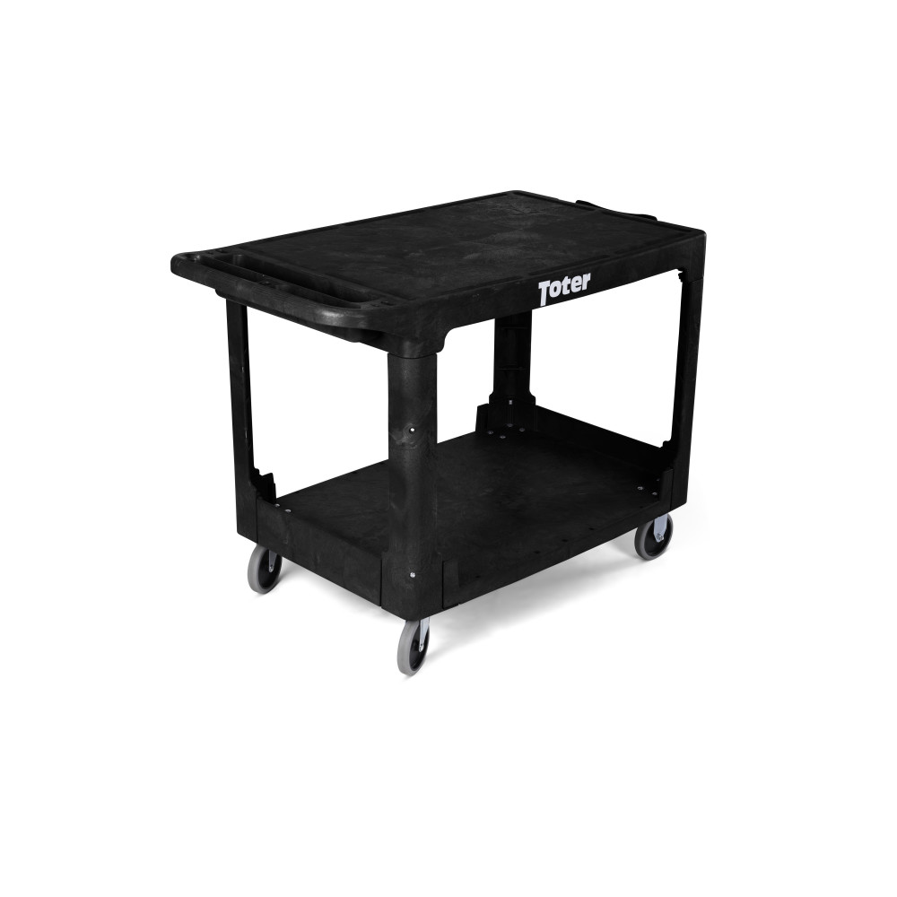 Toter Material Handling Utility Cart with Flat Top and Straight Handle ;