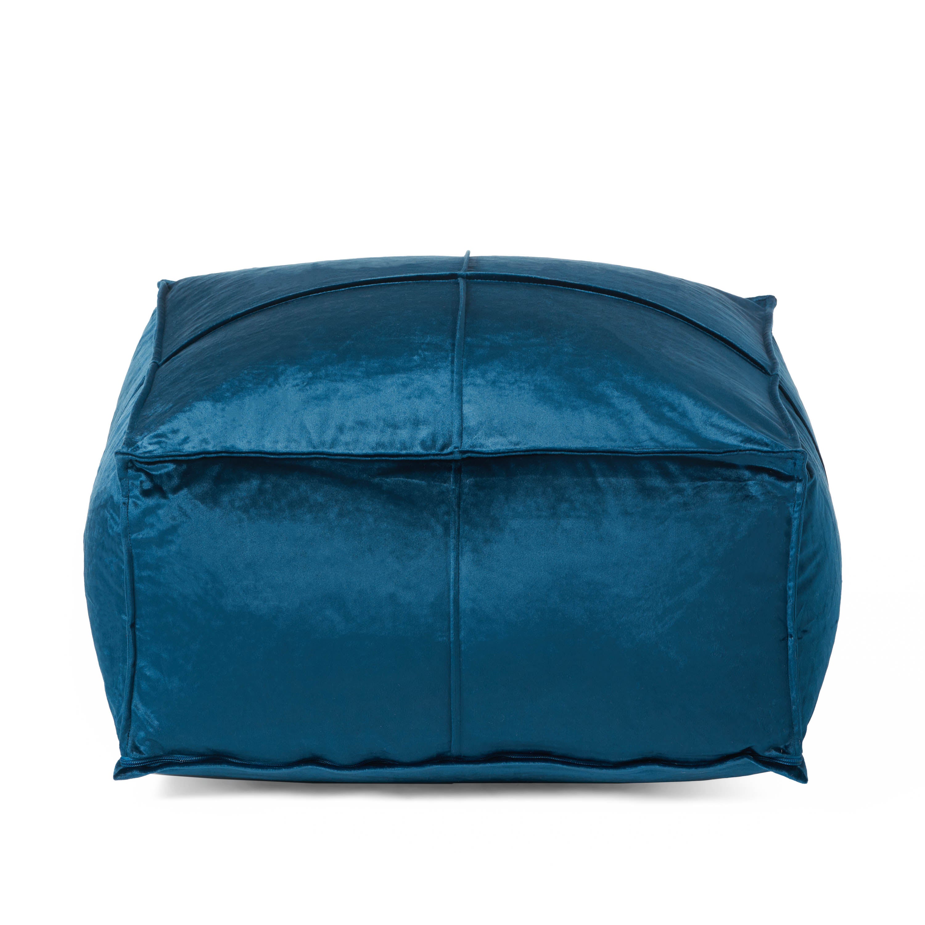 Cytheria Velvet Square Bean Bag Ottoman