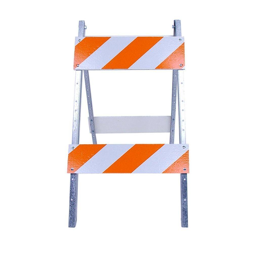 Three D Traffic Works 88 in. Wood and Metal EG Sheeting Type II Barricade 250426