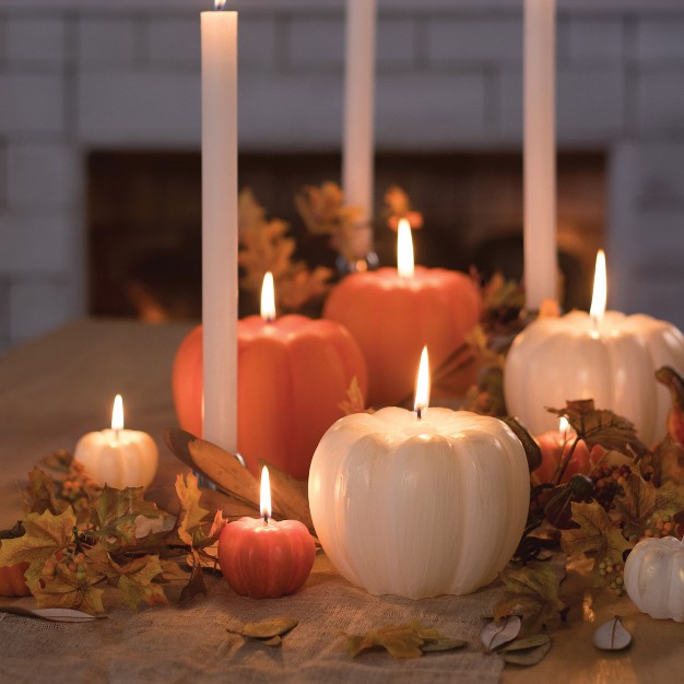 Pumpkin Candle Orange scentless Clean burning Environmental Friendly