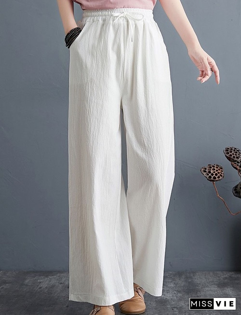 Plus Size Cotton Casual Loosen Casual Pants