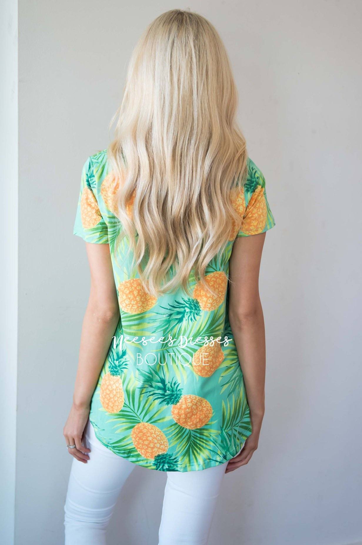 Tropical Vibes Only Pineapple Top