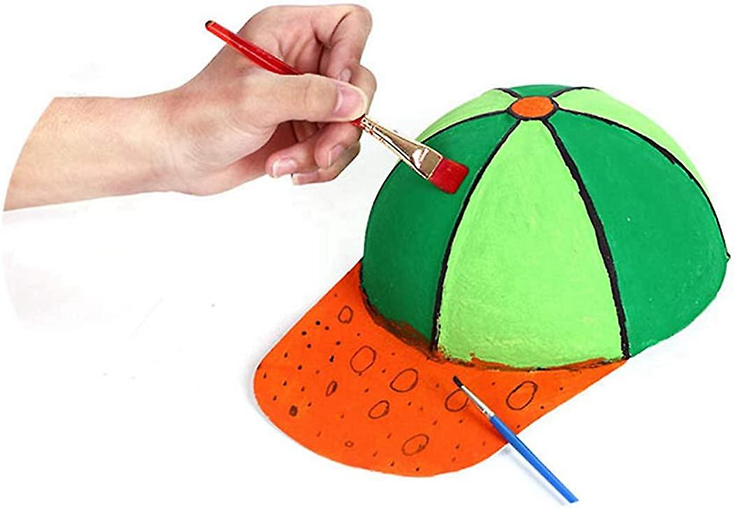 Diy Kids Baseball Caps Hats - White Diy Creative Painting Polyester Sun Hat Sports Cap For Kids Aged 3-12 Yrs Old (10pcs)