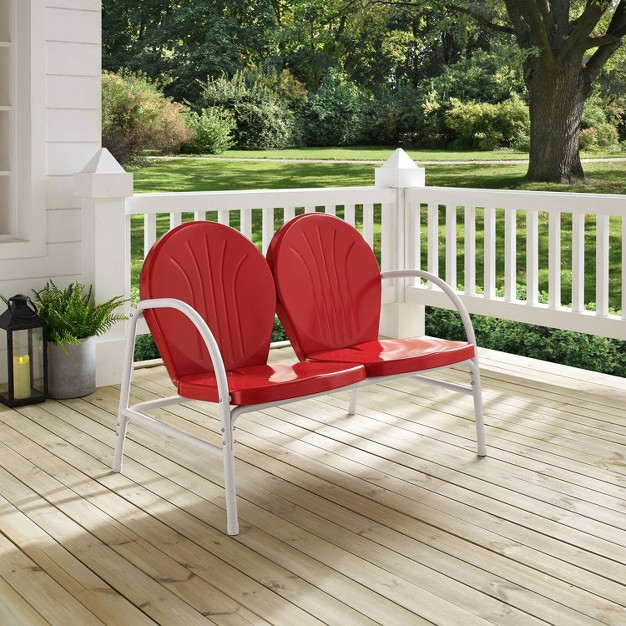 Griffith Outdoor Loveseat Bright Red Crosley