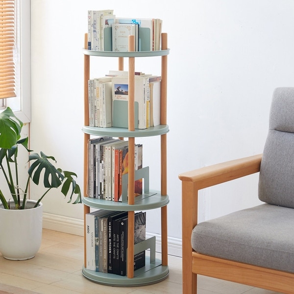 4 Tier Rotating Storage Shelf for Living Room， Bedroom