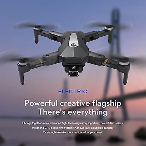 Folding Drone With 8k Hd Camera， Wifi Fpv， Brushless Gps Quadcopter， 360 Obstacle Avoidance， 7-level Wind Resistance， 50x Zoom， Headless Mode Grey-1 B