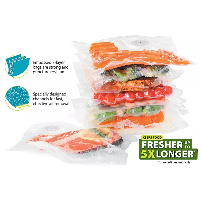 Presto FreshDaddy Gallon Size Vacuum Zipper Bags 8-piece Set