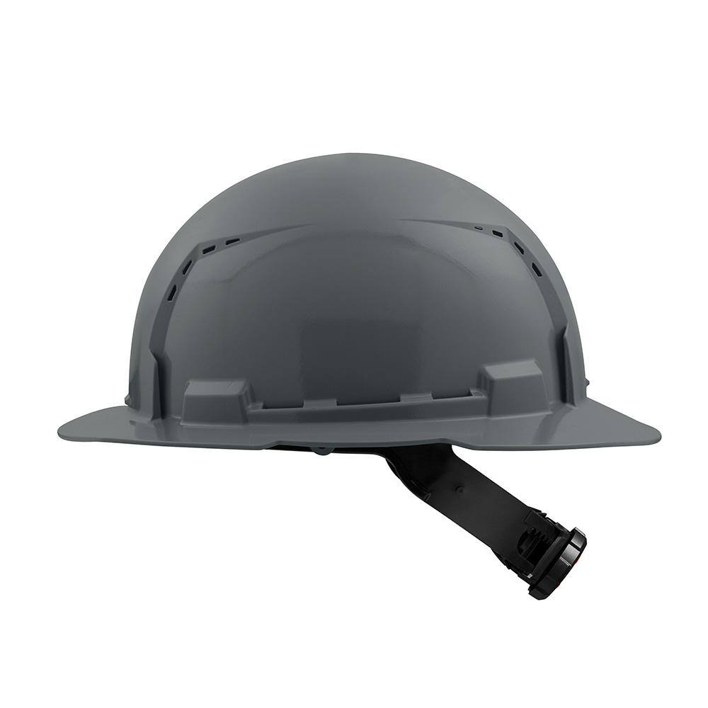 MW BOLT Gray Type 1 Class C Full Brim Vented Hard Hat with 4-Point Ratcheting Suspension (10-Pack) 48-73-1215X10