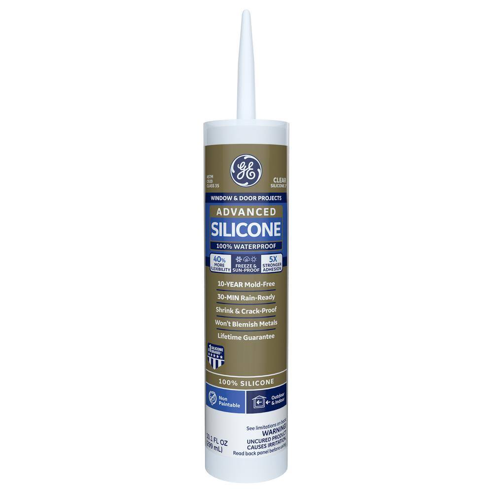 GE Advanced Silicone 2 10.1 oz. Clear ExteriorInterior Window and Door Sealant 2811092