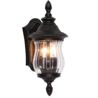 Home Decorators Collection Wesleigh 2-Light Bronze Outdoor Wall Lantern Sconce 23421