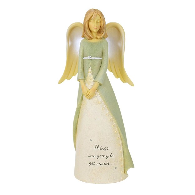 Foundations Going To Get Easier Angel One Angel Figurine 7 5 Inches Figure Encouragement Sympathy 6011545 Polyresin Green