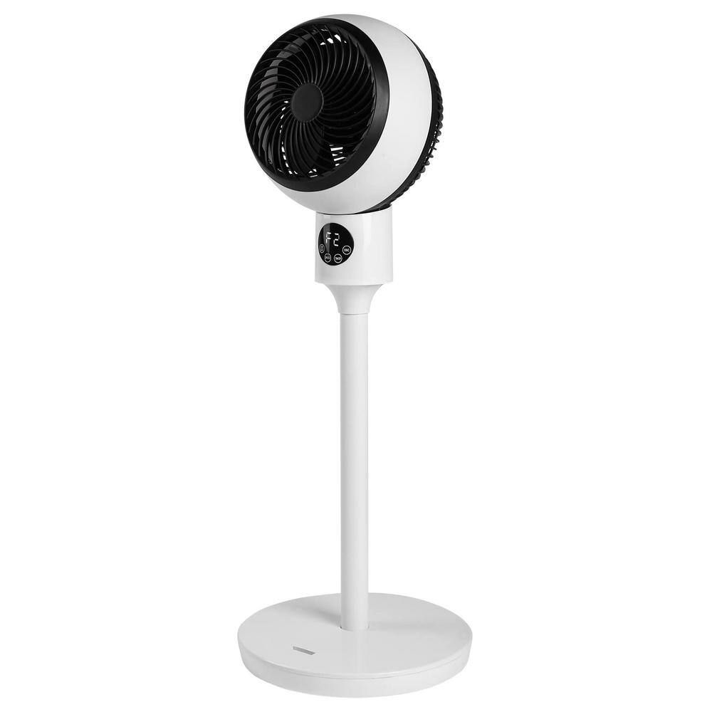 Edendirect 7 in. Circulating Stand Fan with Remote Standing Fans Ocillation 70 Pedestal Fan 3-Speeds15-Hours Timing LED Display DHS-RA-05