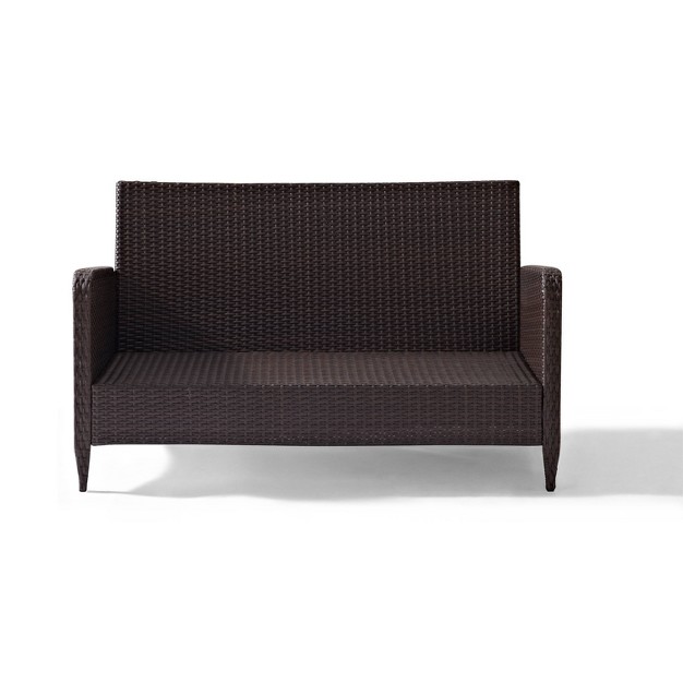 Crosley Kiawah Wicker Outdoor Patio Loveseat