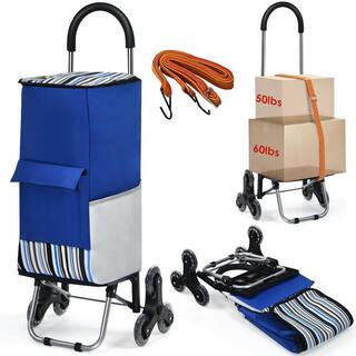 FORCLOVER Blue Reusable Folding Shopping Cart Grocery Bag LK-W667H410BL