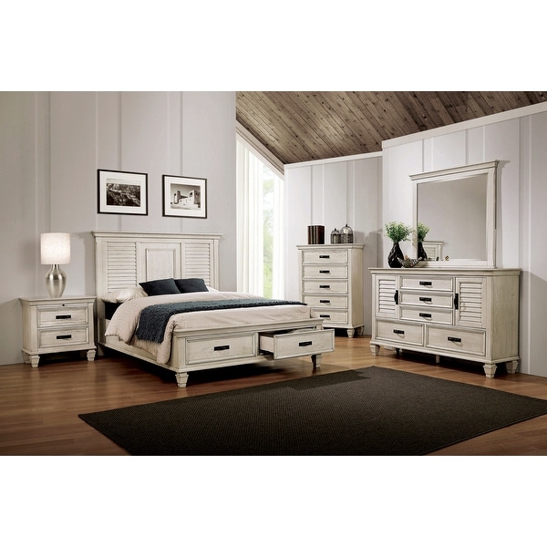 Capistrano Antique White 6-piece Storage Bedroom Set - - 35210899