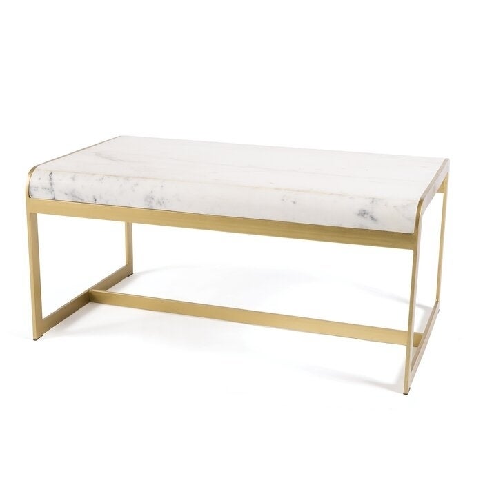 Norborne Gold Iron Base Coffee Table