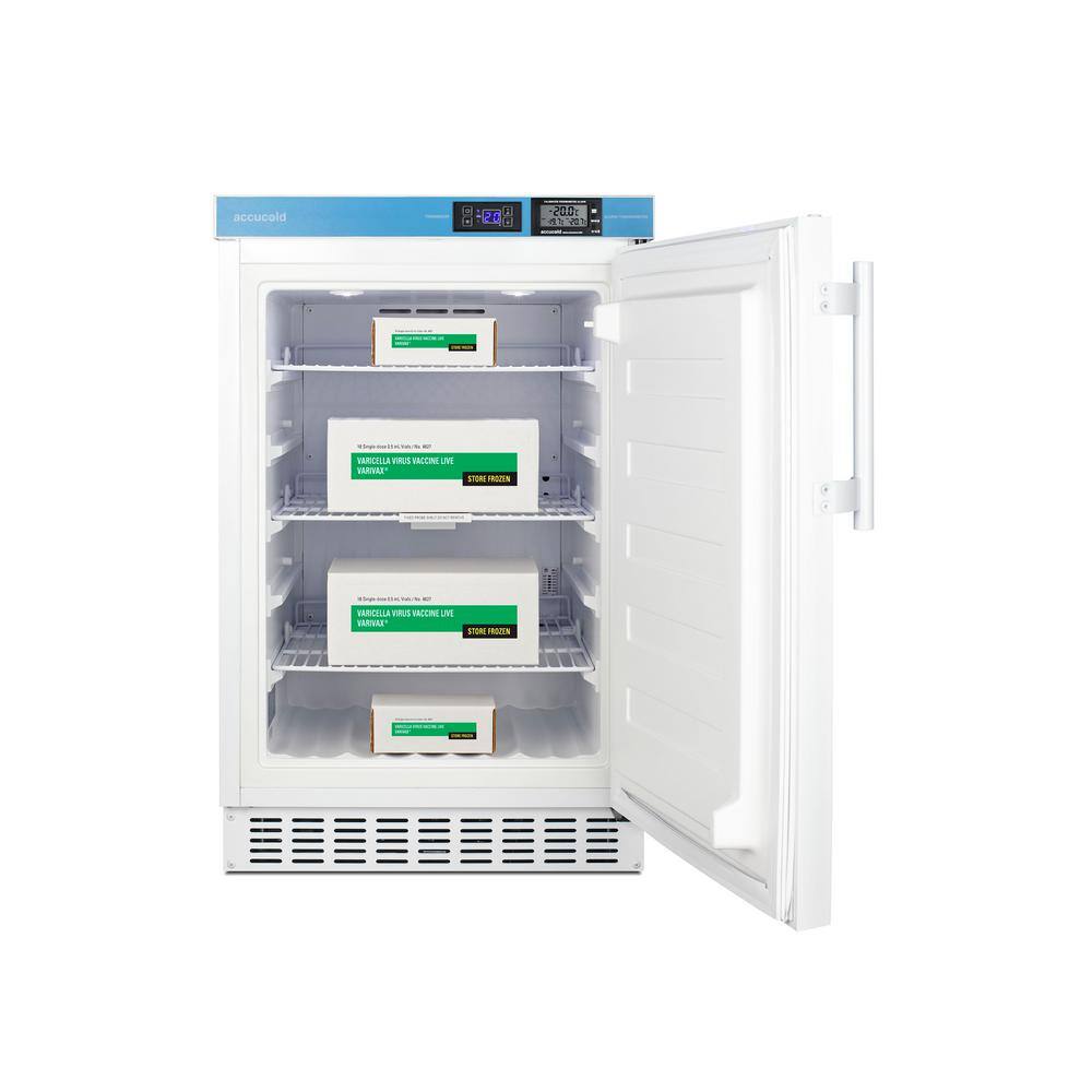 Summit Appliance 2.65 cu. ft. Vaccine Frost-Free Upright Freezer in White ADA Compliant ACF33LCAL