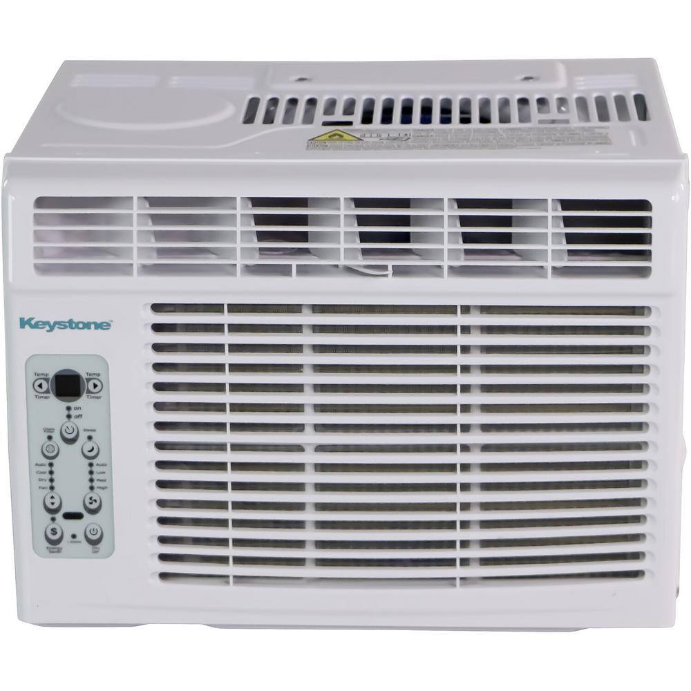 Keystone 6000 BTU Window-Mounted Air Conditioner with Follow Me LCD Remote Control in White KSTAW06BE KSTAW06BE