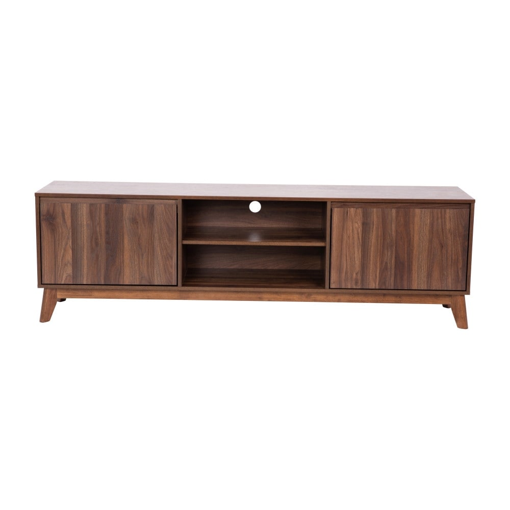 TV Stand with Adjustable Middle Shelf   Dual Soft Close Storage Doors