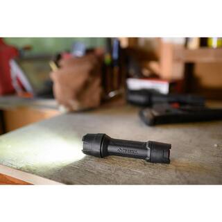 Husky 500 Lumens Tough Stainless Steel Core Multi-Setting LED Flashlight Impact and Water Resistant with Batteries HSK1PAK500PSF1