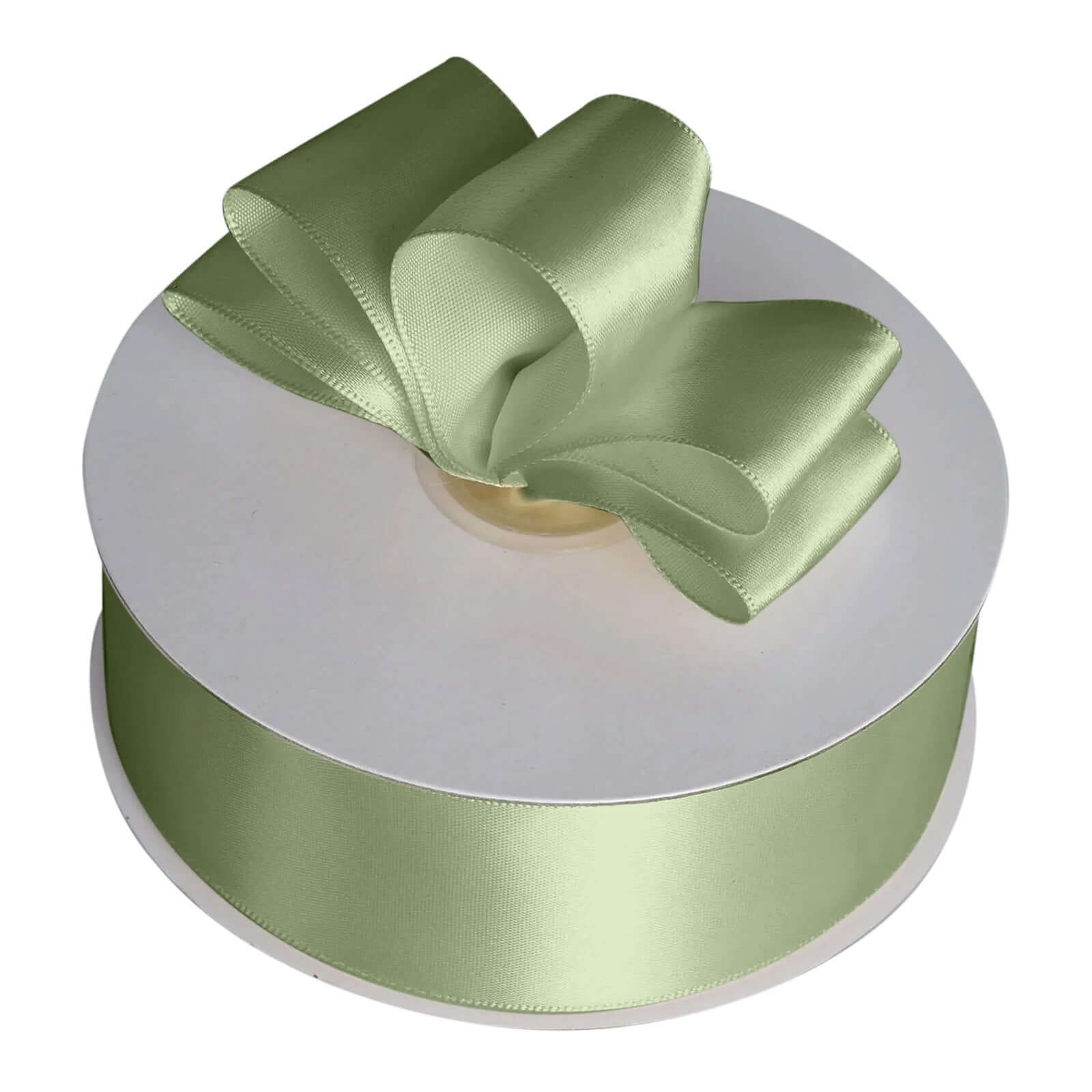 Sage Green Single Face Decorative Satin Ribbon 50 Yards 1.5