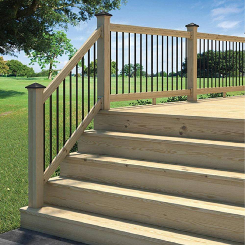 ProWood 72 in. x 32.5 in. Pressure-Treated Southern Yellow Pine Pre-assembled Aluminum Balusters Rail Kit 162629