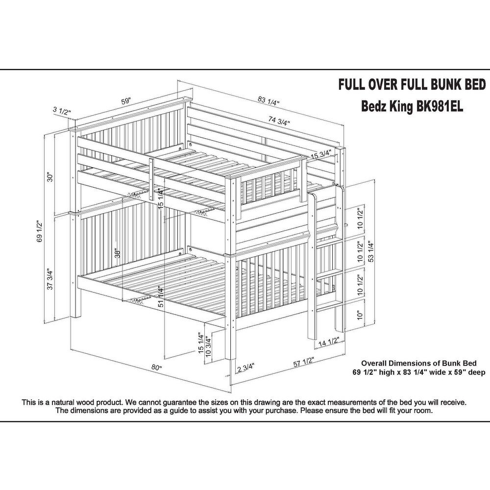 Taylor   Olive Trillium Full over Full Bunk Bed  Full Trundle