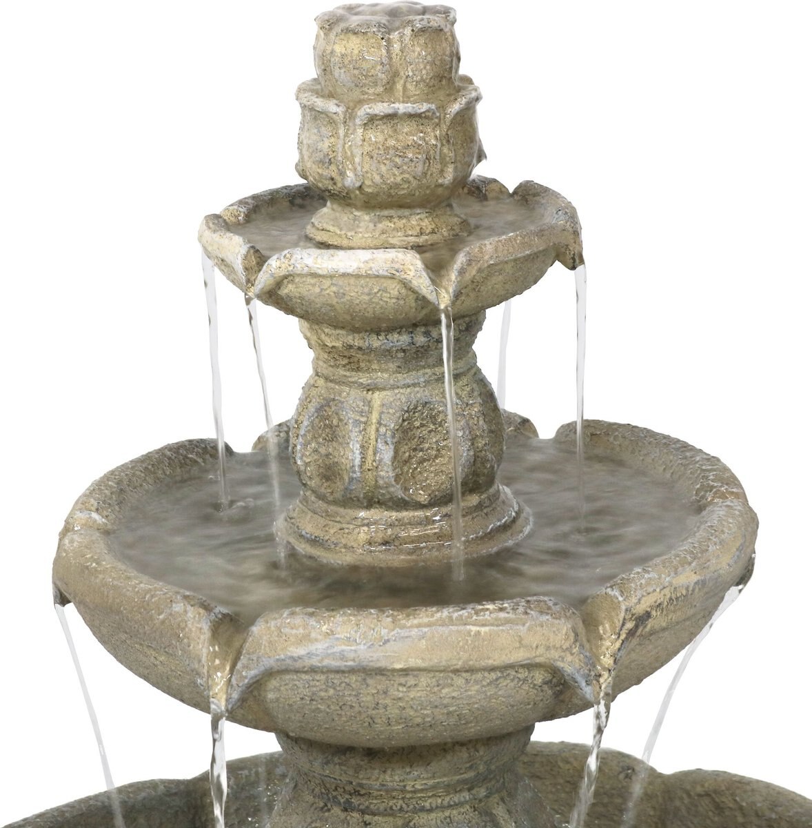 Sunnydaze Decor 3-Tier Birds-foot Delight Outdoor Water Fountain