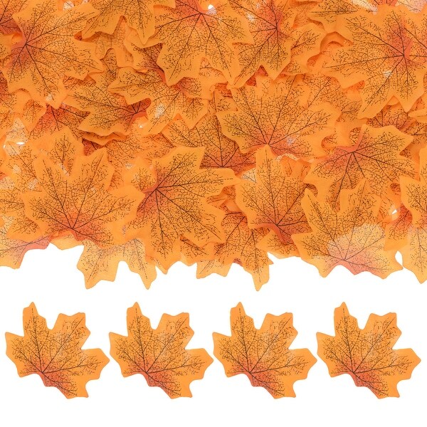 200Pcs Artificial Maple Leaves，Fake Fall Leaves Faux Autumn Leaf Fall