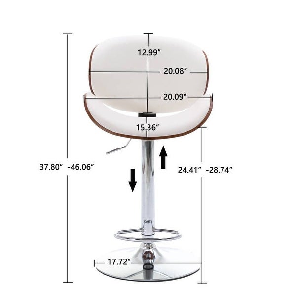 Set of 2 Upholstered Swivel Barstool