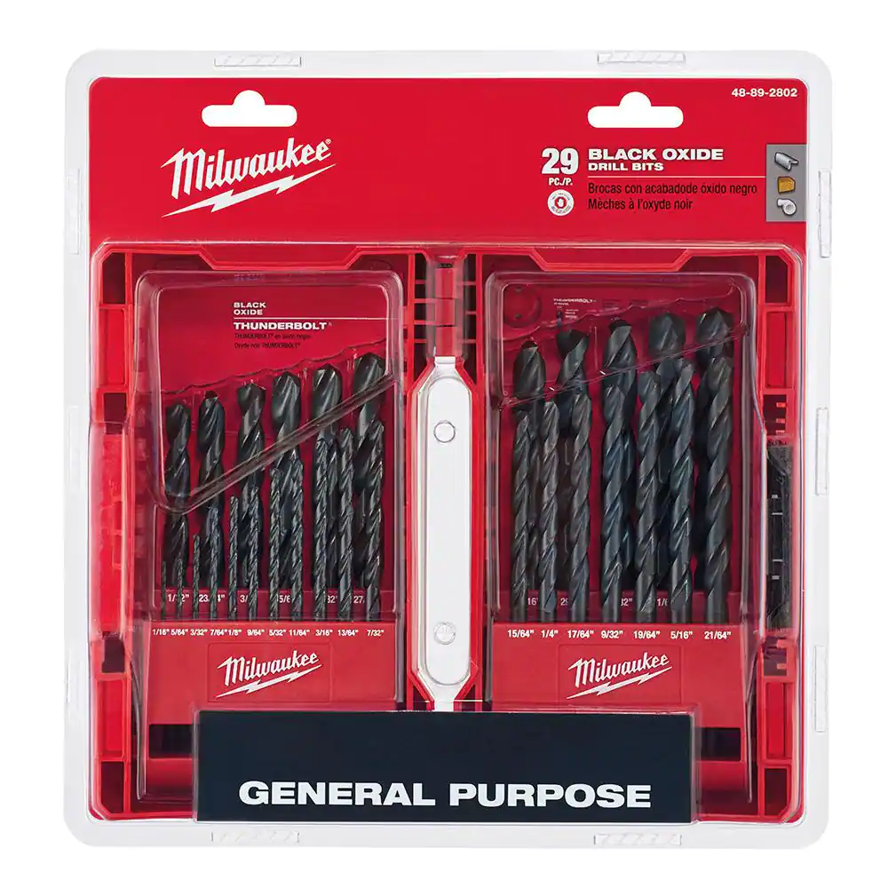 Milwaukee 48-89-2802-48-89-2802 Black Oxide Drill Bit Set (58-Piece)