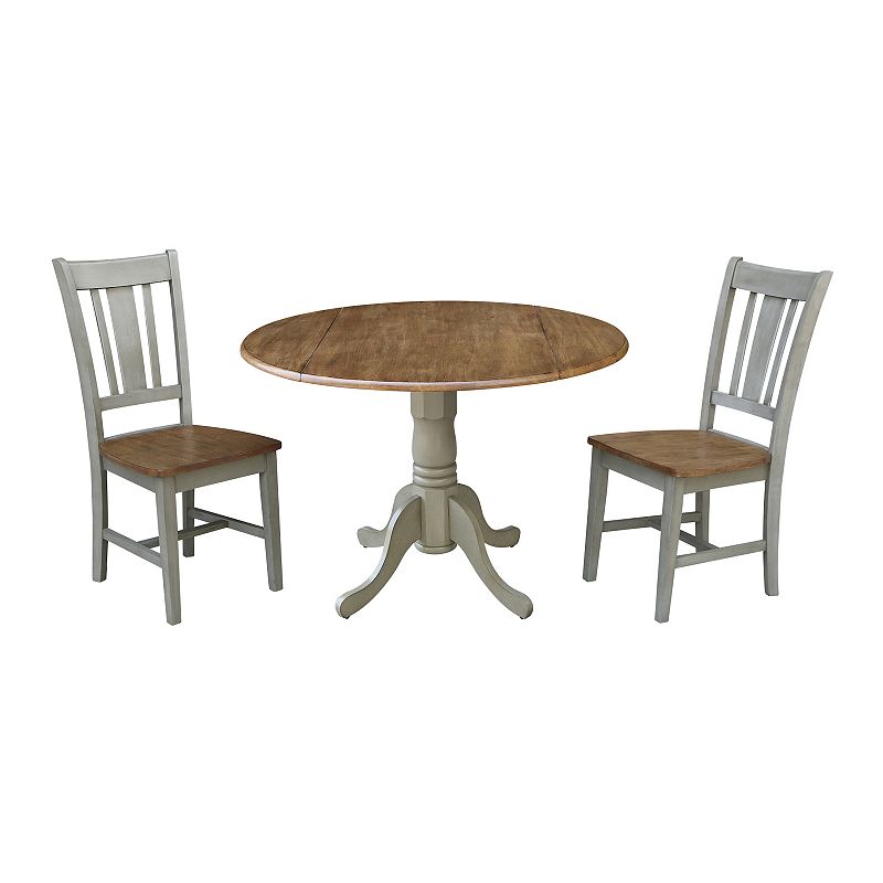 International Concepts Dual Drop Leaf Table with San Remo Side Chairs 3-pc. Dining Set