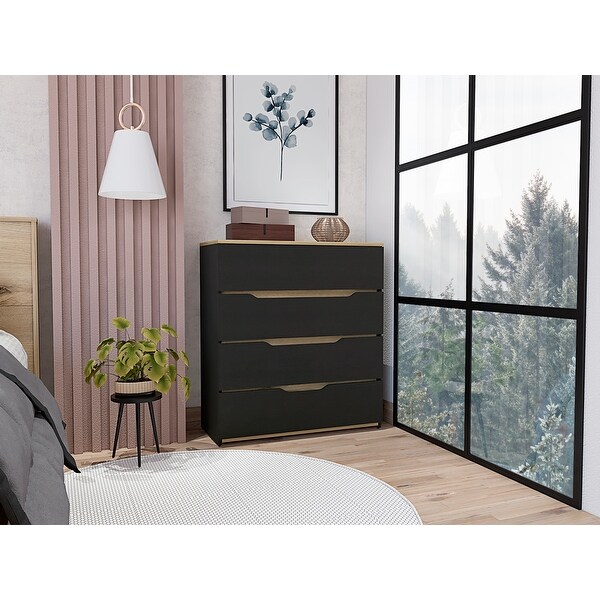 Contemporary Style 4-Drawers Dresser Chests for Bedroom， Superior Top， Modern Storage Dressers Organizer for Living Room - - 37828349