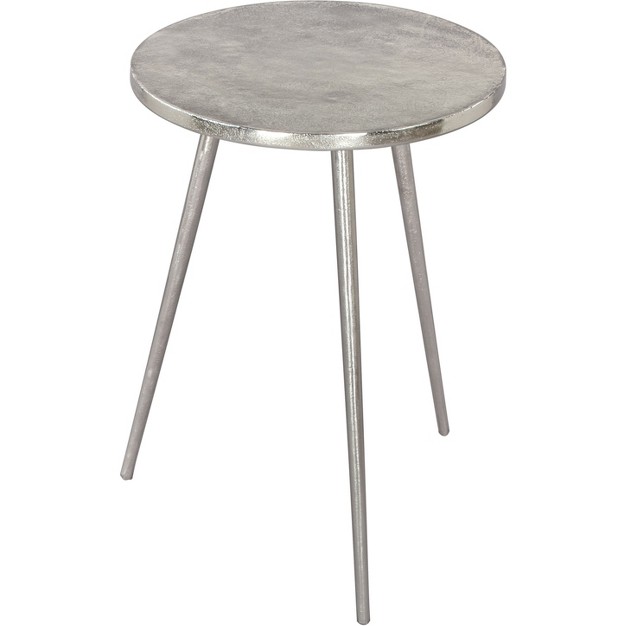 Kane Side Table Aluminum Silver Zm Home