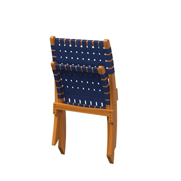 Sava IndoorOutdoor Folding Chair in Navy Blue Webbing