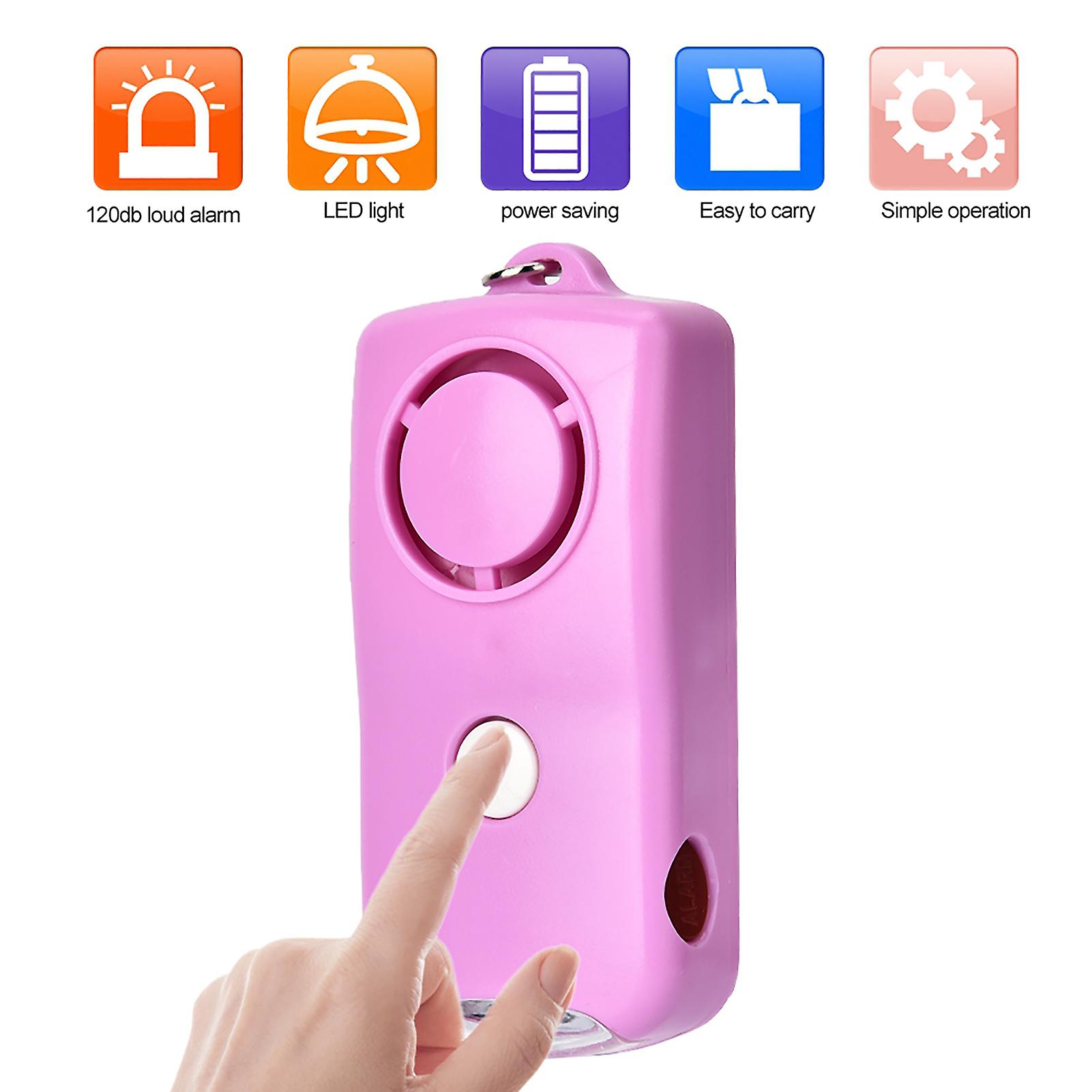 120db Elderly Girl Child Personal Security Alarm Self Defense Alarm Keychain With Led Light