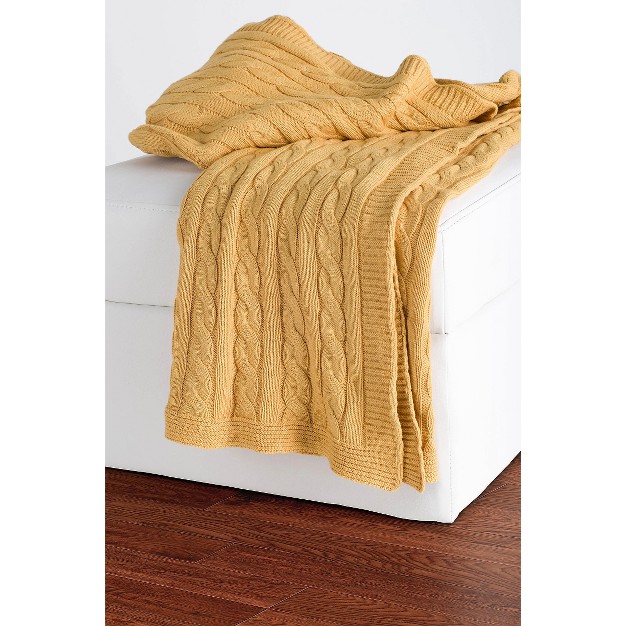 Cable Knit Throw Blanket Rizzy Home