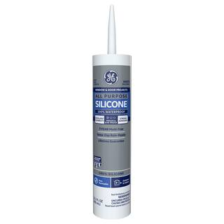 GE 10.1 oz. Silicone 1 White All-Purpose Caulk 2749483