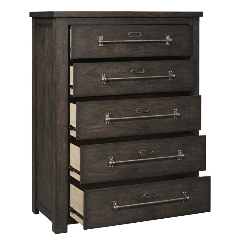 Five Drawer Dark Oak Chest