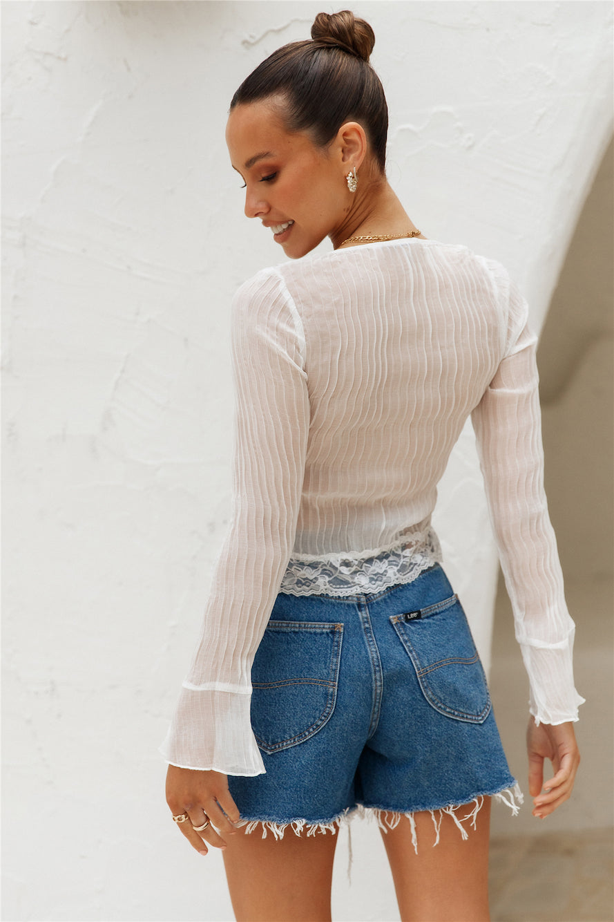 Sweetest Babe Crop Top White