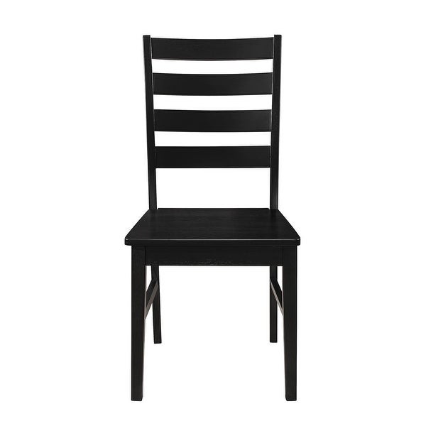 Modern Farmhouse Dining Chair， Set of 2， Black