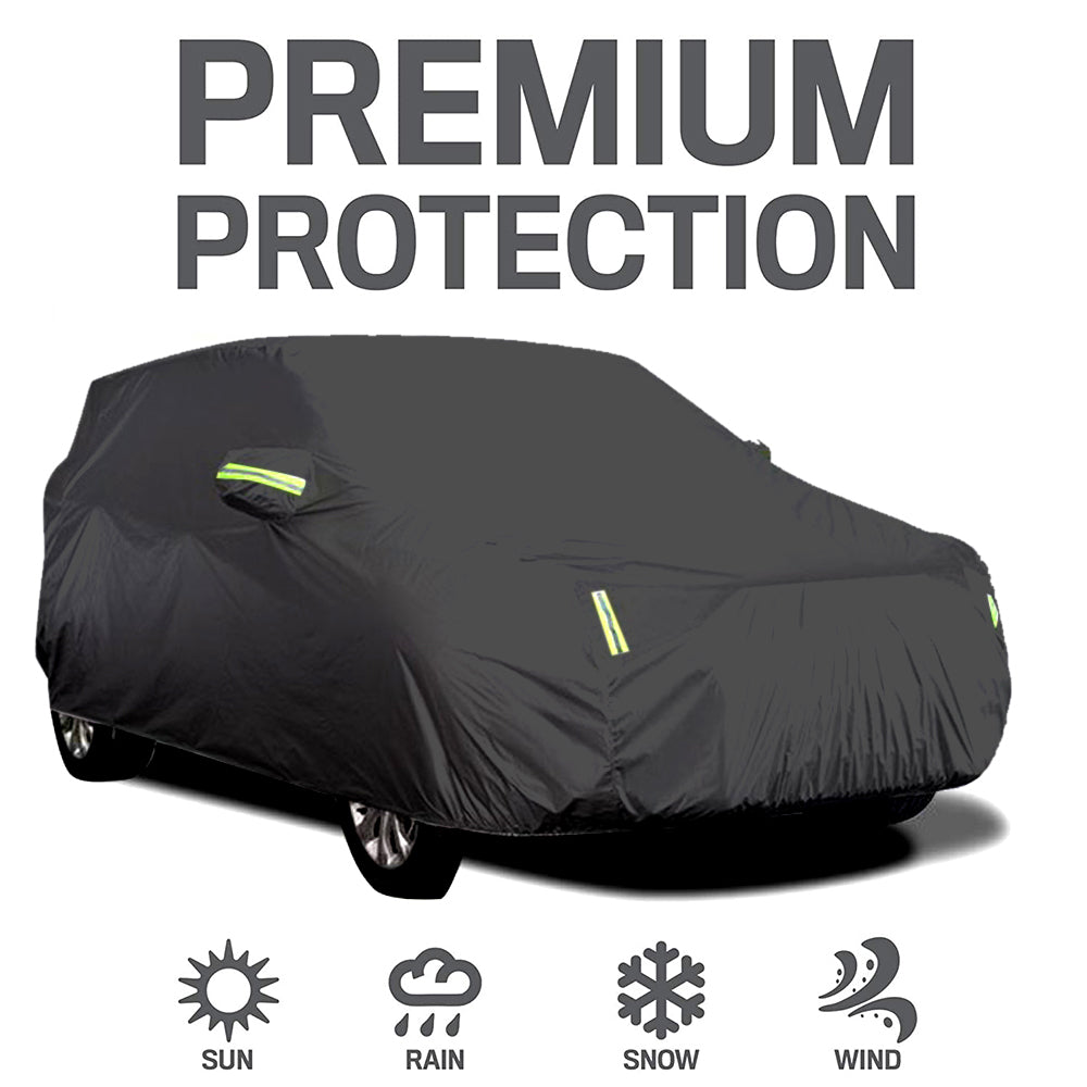 ametoys Car Cover Full Covers with Reflective Strip Sunscreen Protection DustproofandWaterproof Cover Scratch-Resistant for 4X4SUV Business Car