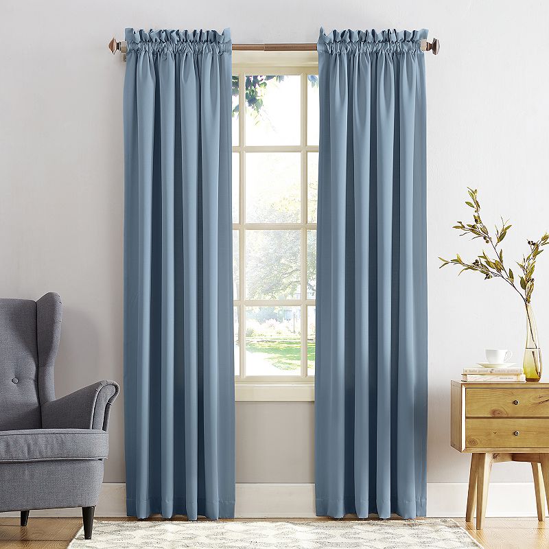 Sun Zero Gramercy Room Darkening Rod Pocket Curtain Panel