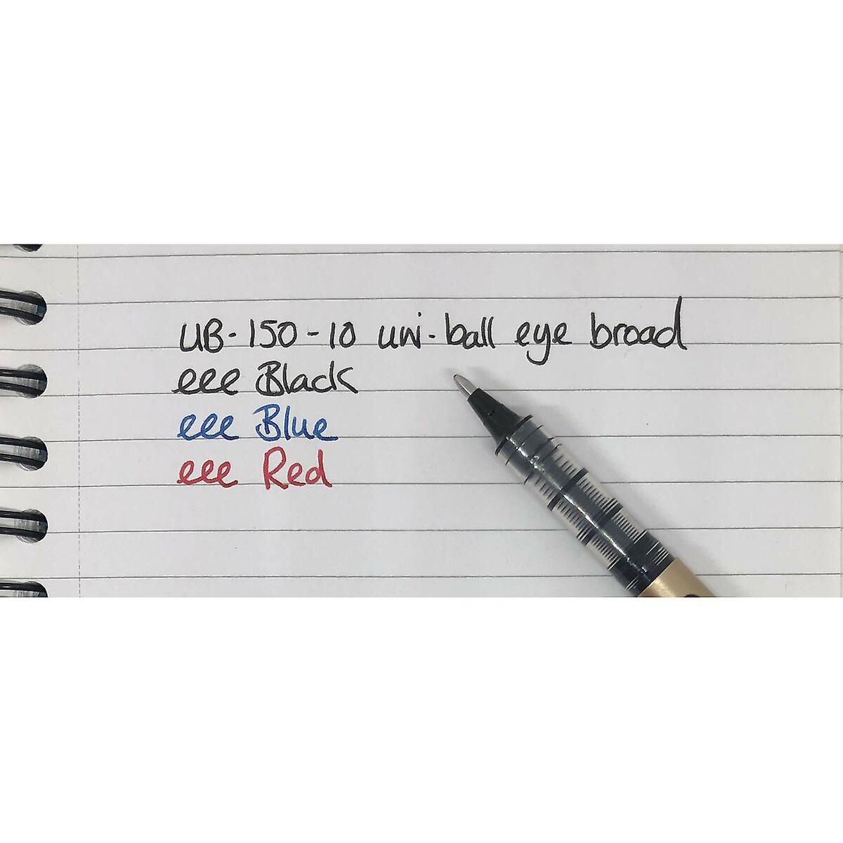 Liquid ink ballpoint pen Uni-Ball Rollerball Eye Broad UB-150 Blue 12 Units