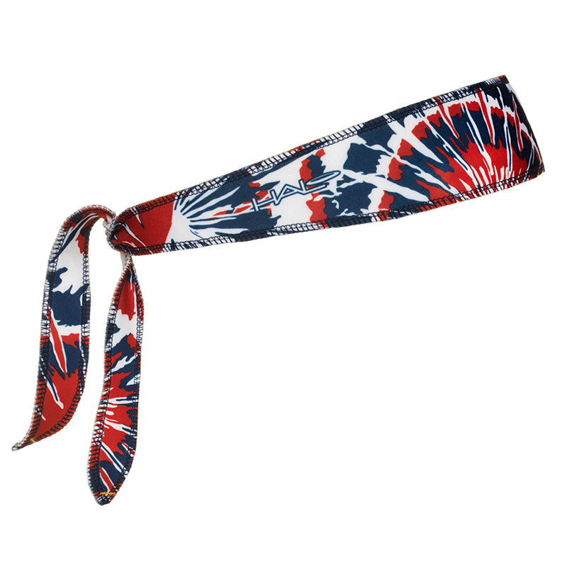 Halo I Tie Headband - Red White Blue Tie Dye