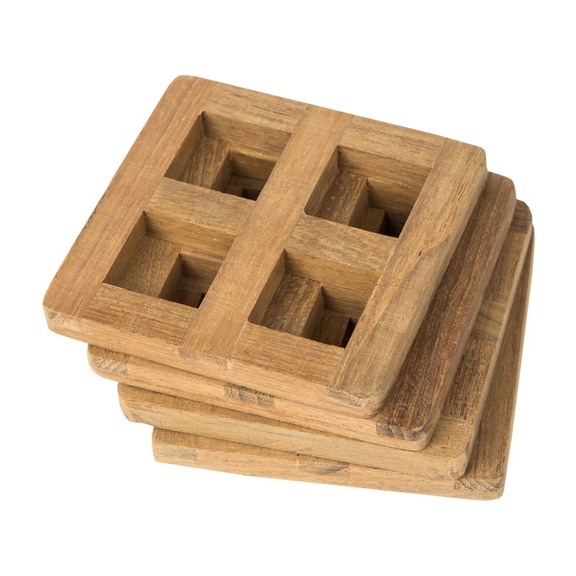 Whitecap Teak Coaster Set   60193