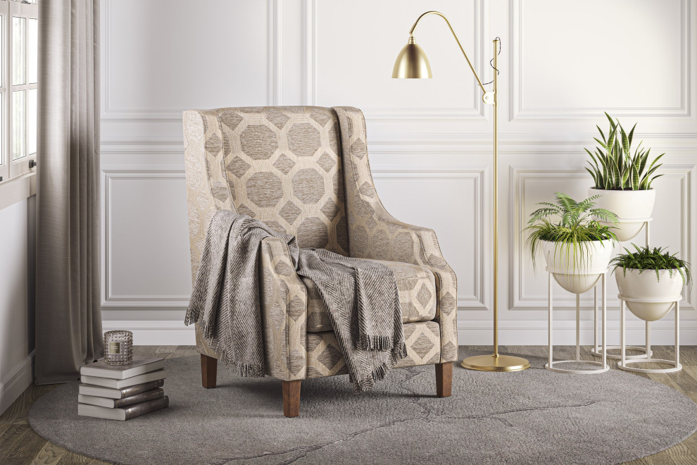 Sanders Accent Chair  28x41   Transitional   Armchairs And Accent Chairs   by Kolibri Decor  Houzz