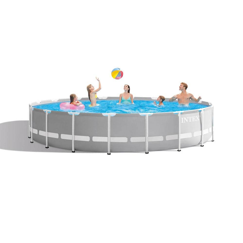 Intex 18 ft. x 48 in. Prism Frame Above Ground Swimming Pool Set with Pump 26731EH